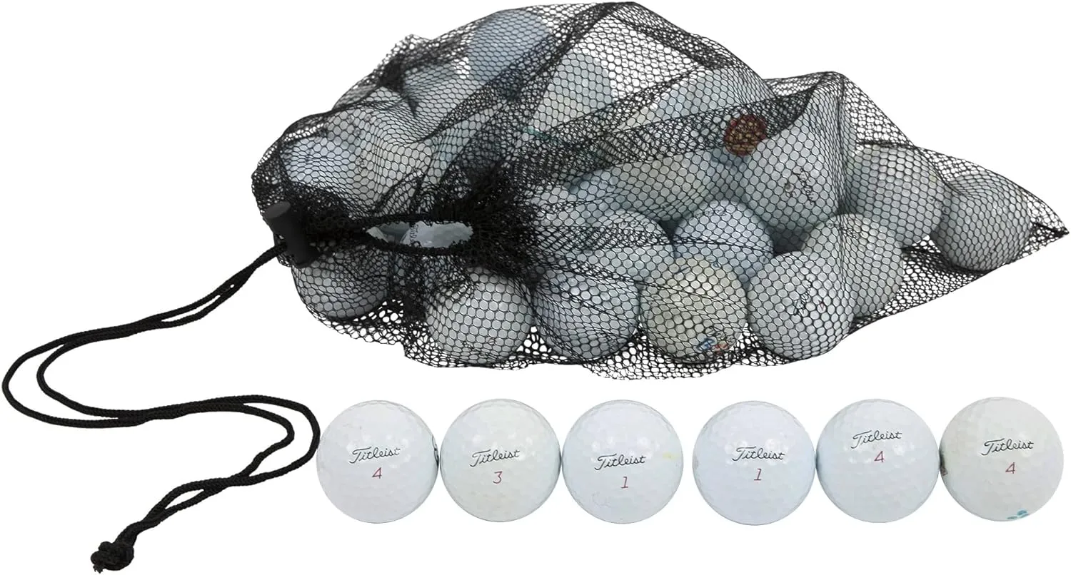 Clean Green Golf Balls 24 Ball Pack Recycled Used for Titleist Pro V1X Golf Balls Brand Bulk Mix - Good Condition for Titleist Golf Balls - includes Mesh Carrying Bag & Recycled and Used Golf Balls