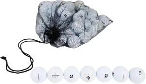 Clean Green Golf Balls 48 Pack of Recycled Golf Balls for Bridgestone Golf Balls - Good Condition Used Golf Balls Recycled - includes 48 Golf Balls and Mesh Carrying Bag