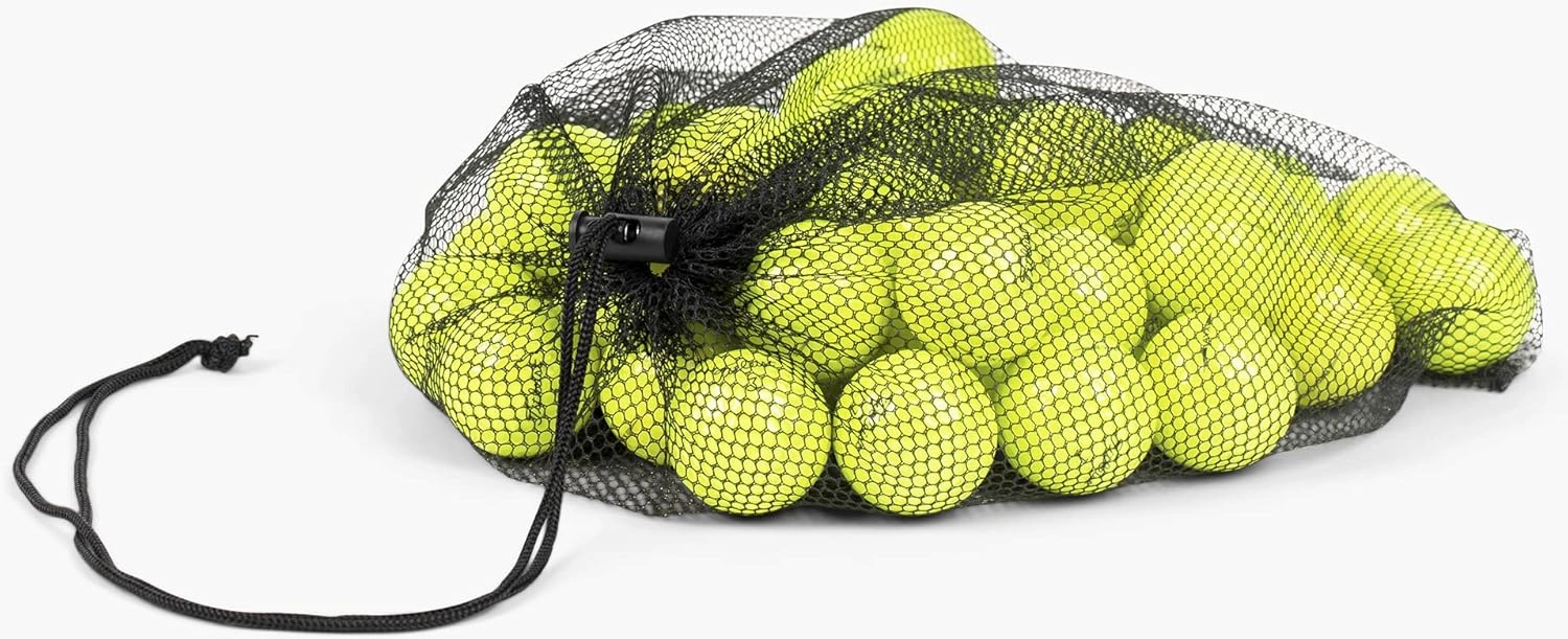 Clean Green Golf Balls 12-48 Recycled Yellow Used for Titleist Prov1x, AVX Golf Ball Mix - Good Condition Graded Balls - Includes GolfBalls and Mesh Carrying Bag
