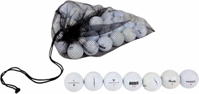Clean Green Golf Balls - 48 Recycled Used Golf Balls in Good Condition - Great for Practice - Includes Reusable Mesh Carrying Bag
