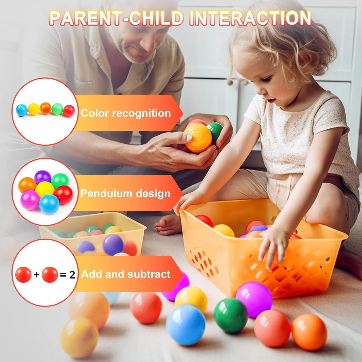 Clear Ball Pit Balls - Crush Proof Plastic Toy Balls for Boys and Girls