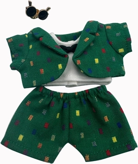 Clothes for Labubus Doll Cute Outfits for LaBubus Keychain Dolls,Kawaii Dress Up Clothing for 17cm Labubus Doll for Birthday Gifts (No Doll)(Dark Green)