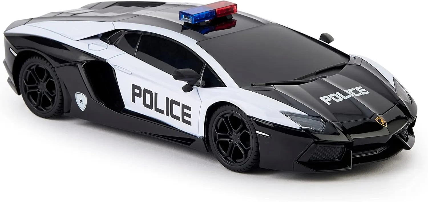 CMJ RC Cars Twin Pack: Officially Licensed Lamborghini Sian   Lambo Police RC Car Pack: Perfect for Lambo Racing Fans