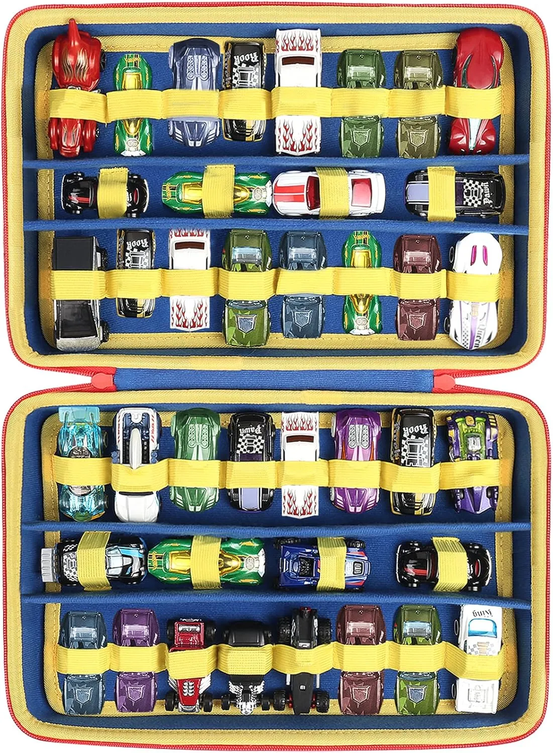 co2CREA Hard Toy Cars Storage Case Compatible with Hot Wheels Toy Cars Set, Toy Car Organizer Case Hold 40 Hot Wheels Cars, Matchbox Cars, Mini Toys (Case Only)
