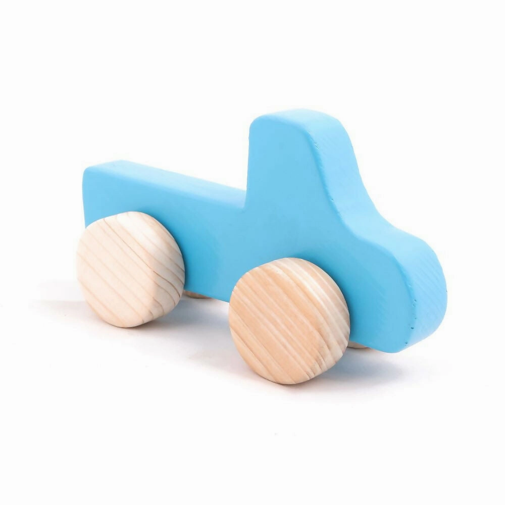 Combo - Wooden Push Toy - Taxi, Truck,van and car (4 Pieces)