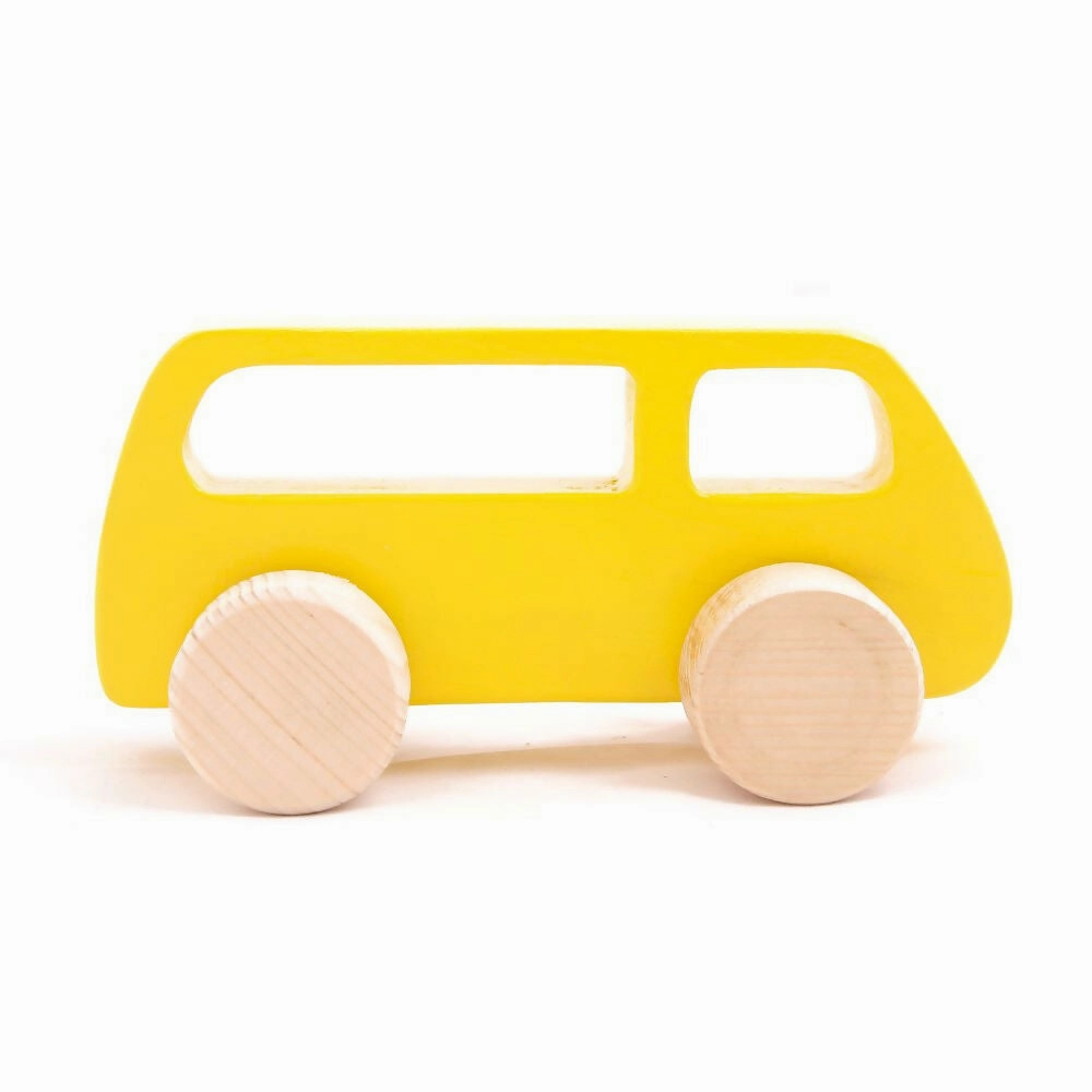 Combo - Wooden Push Toy - Taxi, Truck,van and car (4 Pieces)