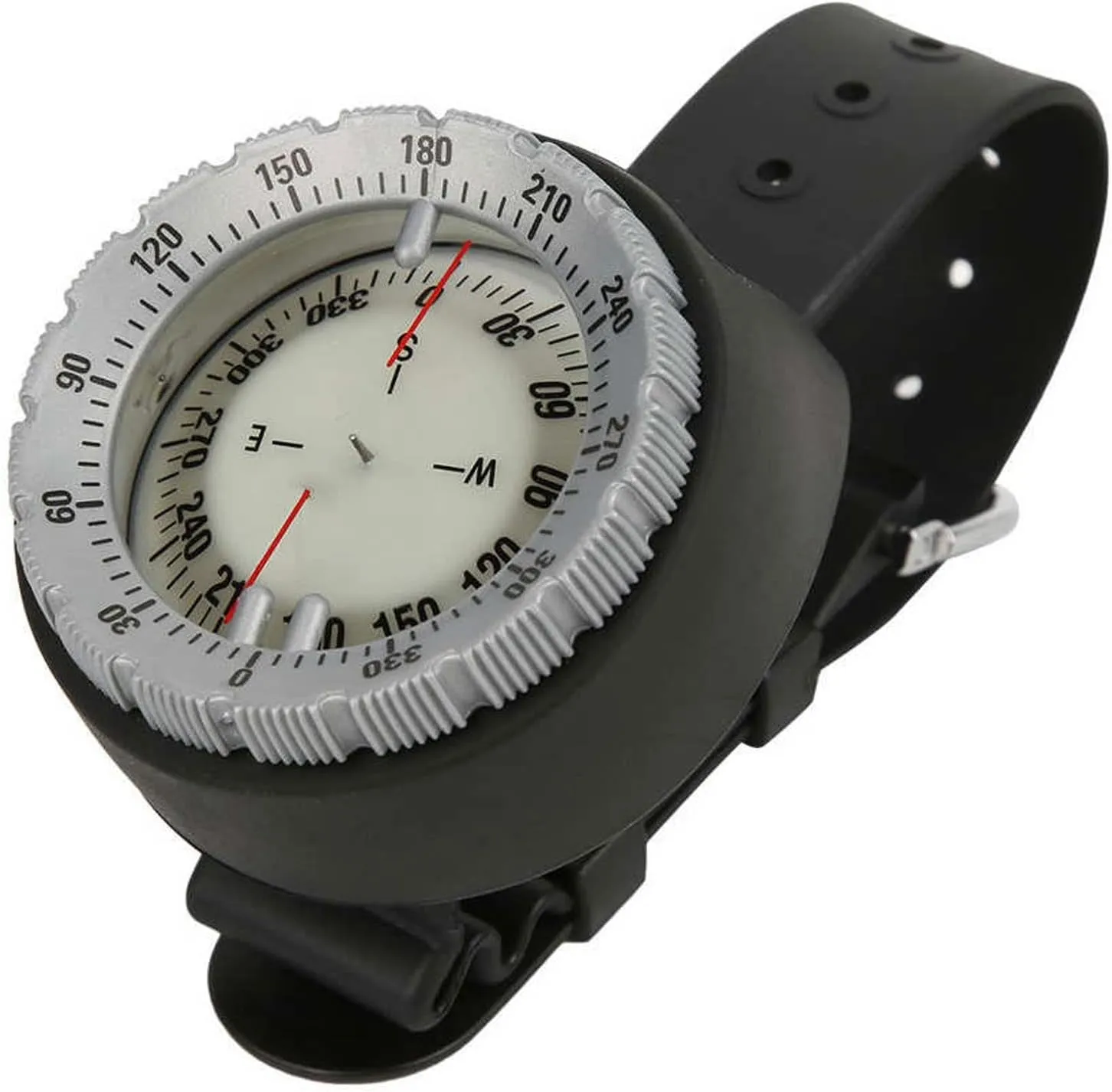 Compass Underwater Compass Professional 50M Diving Compass Waterproof Navigator Digital Watch Scuba Compass for Swimming Diving Scuba (Light Grey)