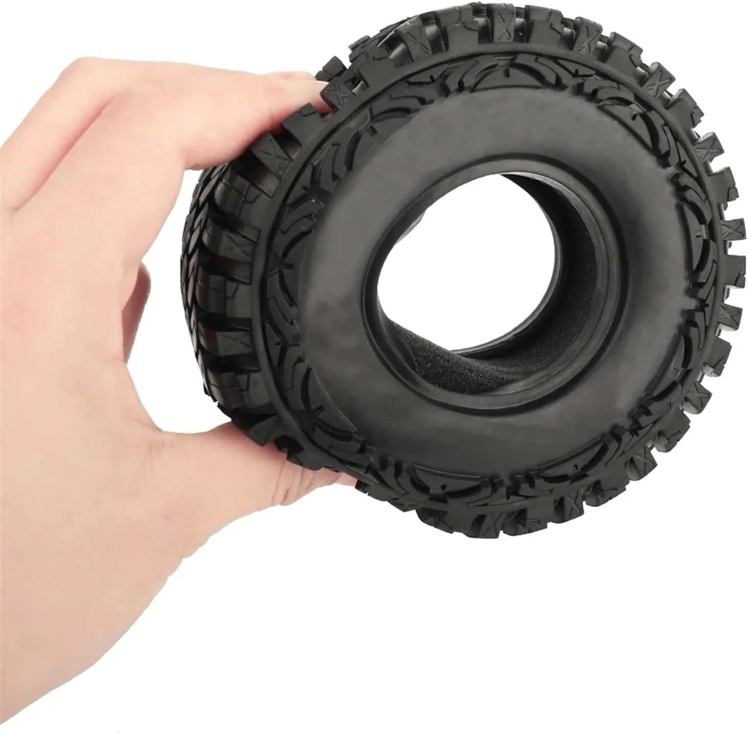 Compatible with AXIAL SCX10 II III for Capra for Jeep for Wrangler 1.9 Inch Rock Crawler Tires 114MM TYRE 1/2/4pcs for 1/10 RC CAR RC Wheel Tires(1pc)