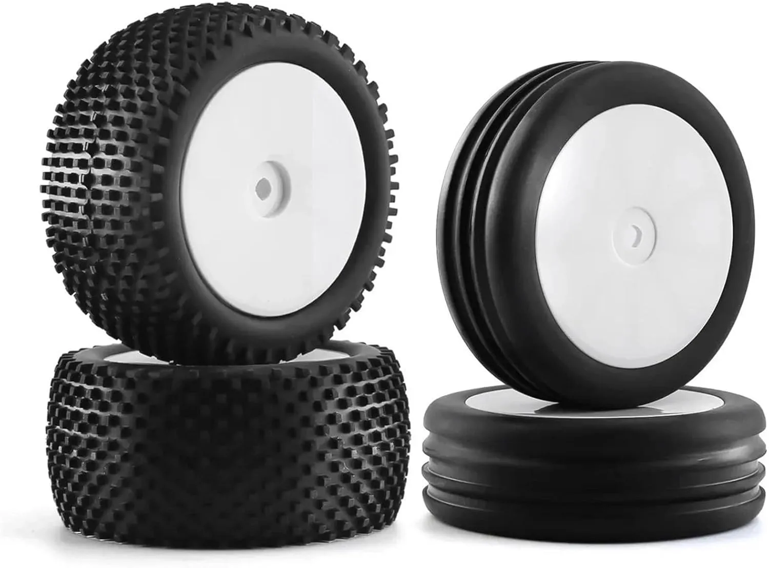 Compatible with Tekno for Eb410 for Yokomo Yz4 4pcs Toy Model Car Durable Tires 1/10 Off-Road Vehicle Tire for Srx2 Srx4 Bandit Tyres RC Wheel Tires