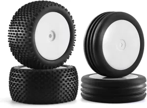 Compatible with Tekno for Eb410 for Yokomo Yz4 4pcs Toy Model Car Durable Tires 1/10 Off-Road Vehicle Tire for Srx2 Srx4 Bandit Tyres RC Wheel Tires