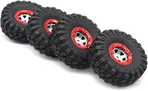 Compatible with Wltoys 12428 12423 FY01 FY02 FY03 1:12 RC Truck Crawlers 100Mm Rubber Tires Tyres with Wheel Hex Parts Accessories RC Wheel Tires
