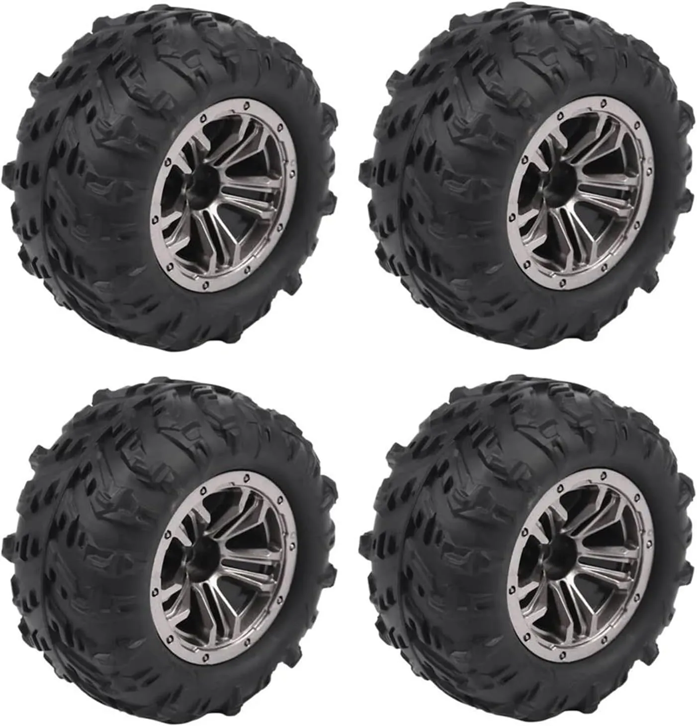 Compatible with Xinlehong Q901 Q902 Q903 9130 9136 9137 9138 for Hosim 1/16 RC Car Upgrade Parts 4Pcs 80mm Wheel Tire Tyre RC Wheel Tires