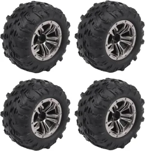 Compatible with Xinlehong Q901 Q902 Q903 9130 9136 9137 9138 for Hosim 1/16 RC Car Upgrade Parts 4Pcs 80mm Wheel Tire Tyre RC Wheel Tires
