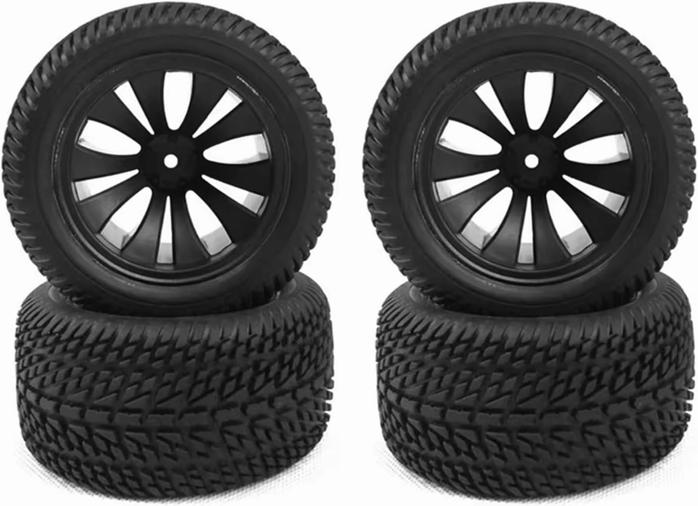 Compatible with 144001 124019 12428 104001 16889 SG1601 RC Car Upgrade Parts 4Pcs 90mm Rubber Tires Tyre Wheel RC Wheel Tires