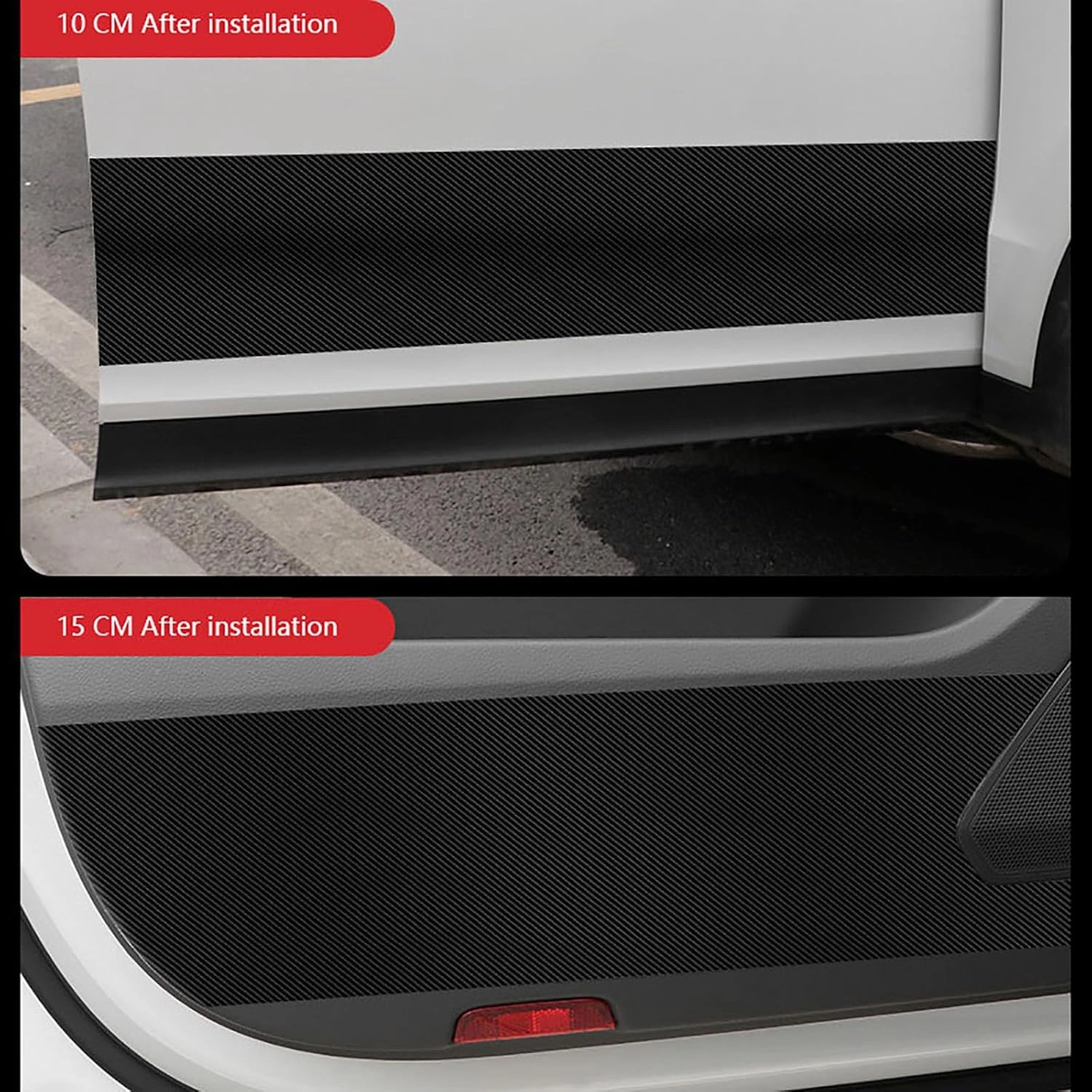 Compatible with Audi A6 C9 C8 C7 C6 C5 C4, 3M Long Car Door Sill Protective Film, Door Edge Anti-Scratch Strip Self-Adhesive Tape Sticker Auto Parts,Carbon Fiber Texture-3CM Wide