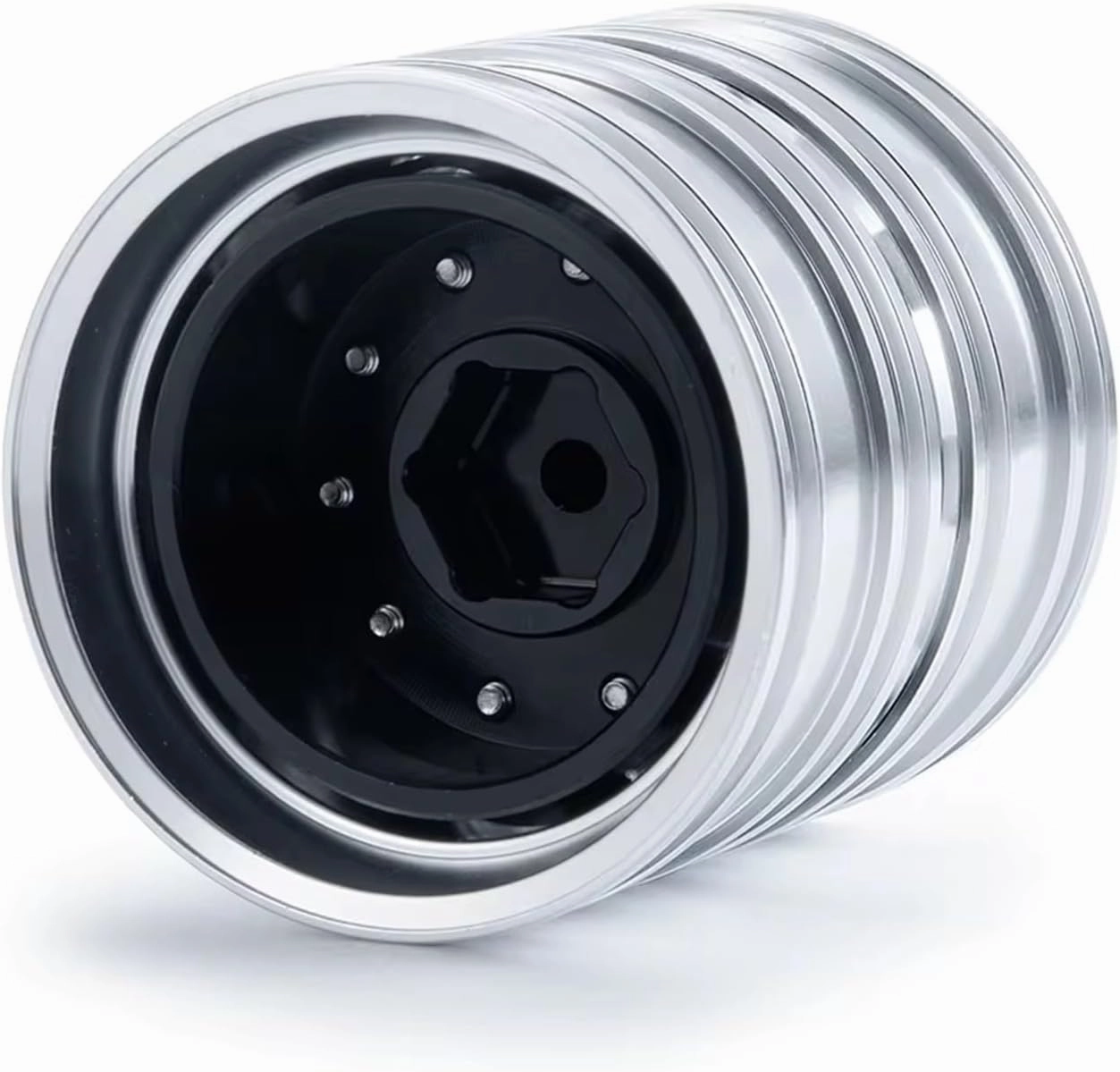 Compatible with Tamiya Rear Wheel Rim Aluminum Alloy 10 Spokes Wheel Hub for 1/14 RC Trailer Tractor Truck Car Wheels Tires Upgrade Part RC Wheel Tires(1pcs)