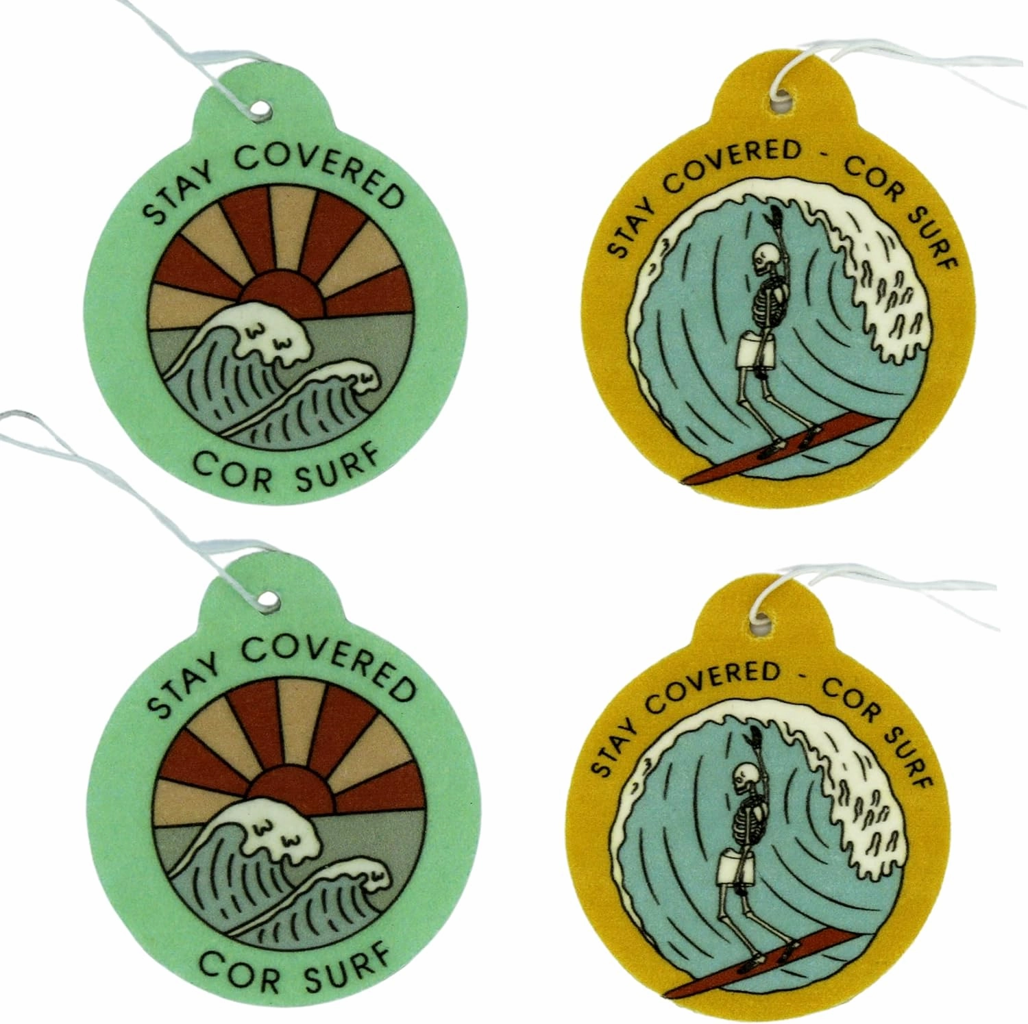 COR Surf Eco Air Freshener for Car | Hanging Car Freshener Made with Recycled Materials (Pina Colada, 4-Pack)…