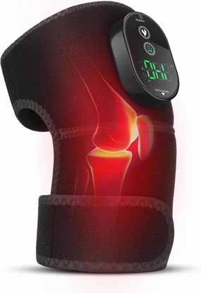 Cordless Heated Knee Brace Wrap, FSA HSA Eligible, Rechargeable Heating Knee Brace Heating Shoulder Brace Support Wrap with 6 Heating Levels & 3 Timer,3 in 1 Heated Knee Pad for Shoulder Elbow