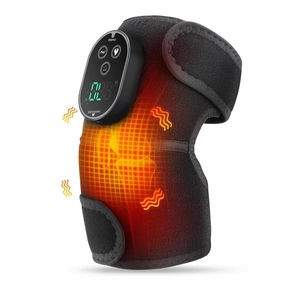 Cordless Heated Knee Massager with Vibration, FSA HSA Eligible, Heated Knee Brace Wrap, Heating Shoulder Brace Support Wrap for Knee Elbow, Heating Pad with 6 Heating Levels, 3 Massage Modes&Timer