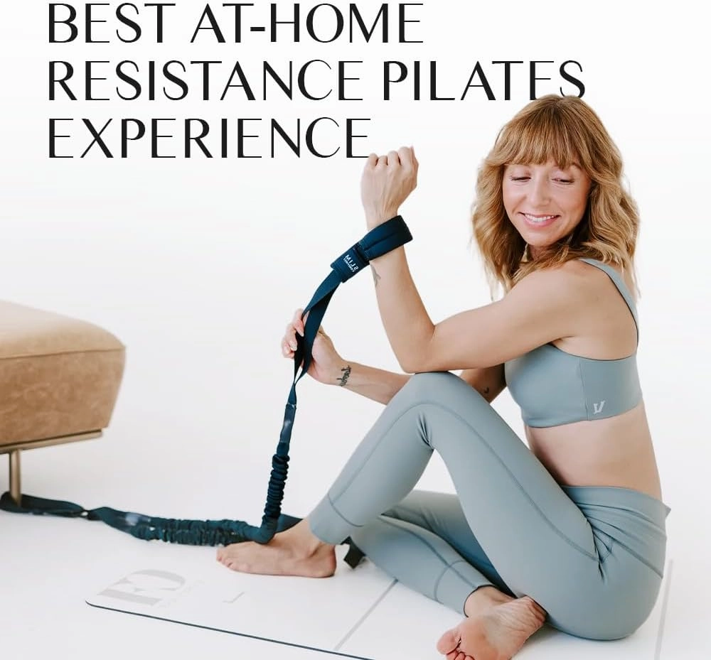 COREFIRST Premium Resistance Pilates System - Reformer Style PilatesPremium Resistance Bands Set Lightweight Portable Pilates for HomeApp Workouts for All Levels