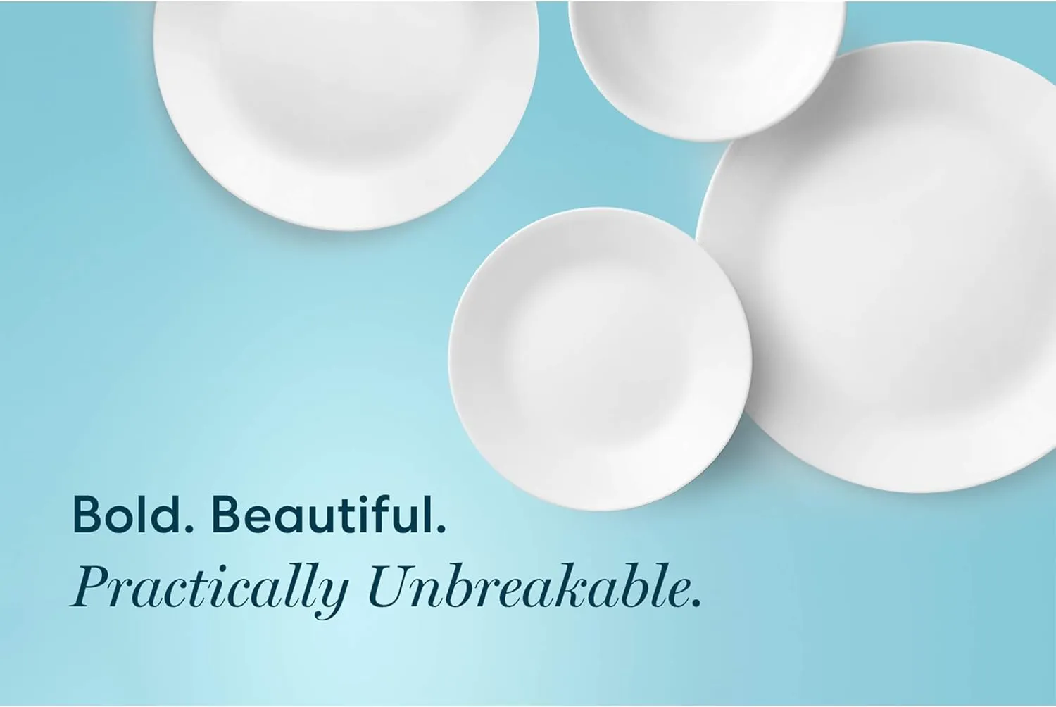 Corelle Vitrelle 38-Piece Service for 12 Dinnerware Set, Triple Layer Glass and Chip Resistant, Lightweight Round Plates and Bowls Set, Winter Frost White