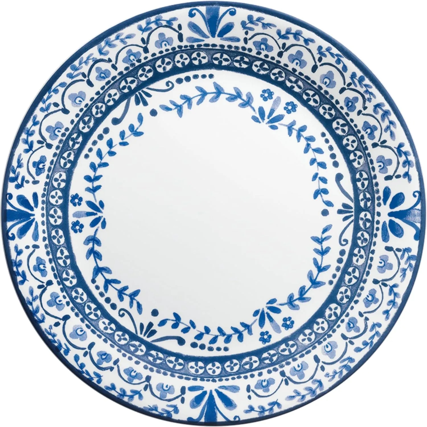 Corelle Vitrelle 6-Piece Appetizer Plates Set Triple Layer Glass and Chip Resistant, 6-3/4-Inch Lightweight Round Plates, Portofino