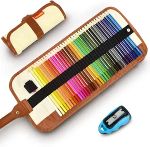 covacure Colored Pencils, Premier Color Pencil Set With 36 Colouring Pencils,Sharpener and Canvas Pencil Bag