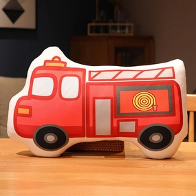 Creative Car Plush Stuffed Fire Truck Car Shaped Pillow Fire Truck Pillow for Boys, Truck Stuffed Animal Vehicle Trucks Squishy Plush Toy Sofa Throw Pillow Cushion 14.5inch