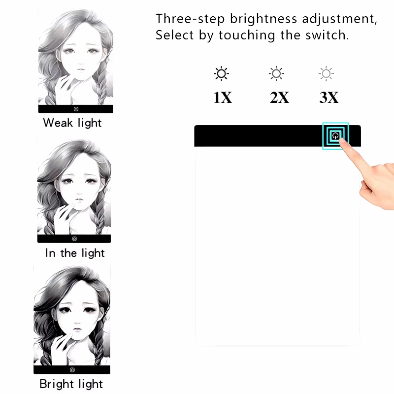 CreativeGlow Dimmable LED Drawing Pad for Kids