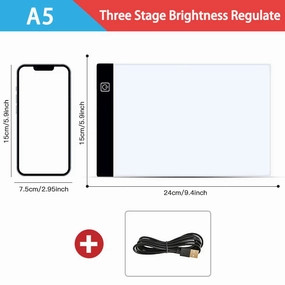 CreativeGlow Dimmable LED Drawing Pad for Kids