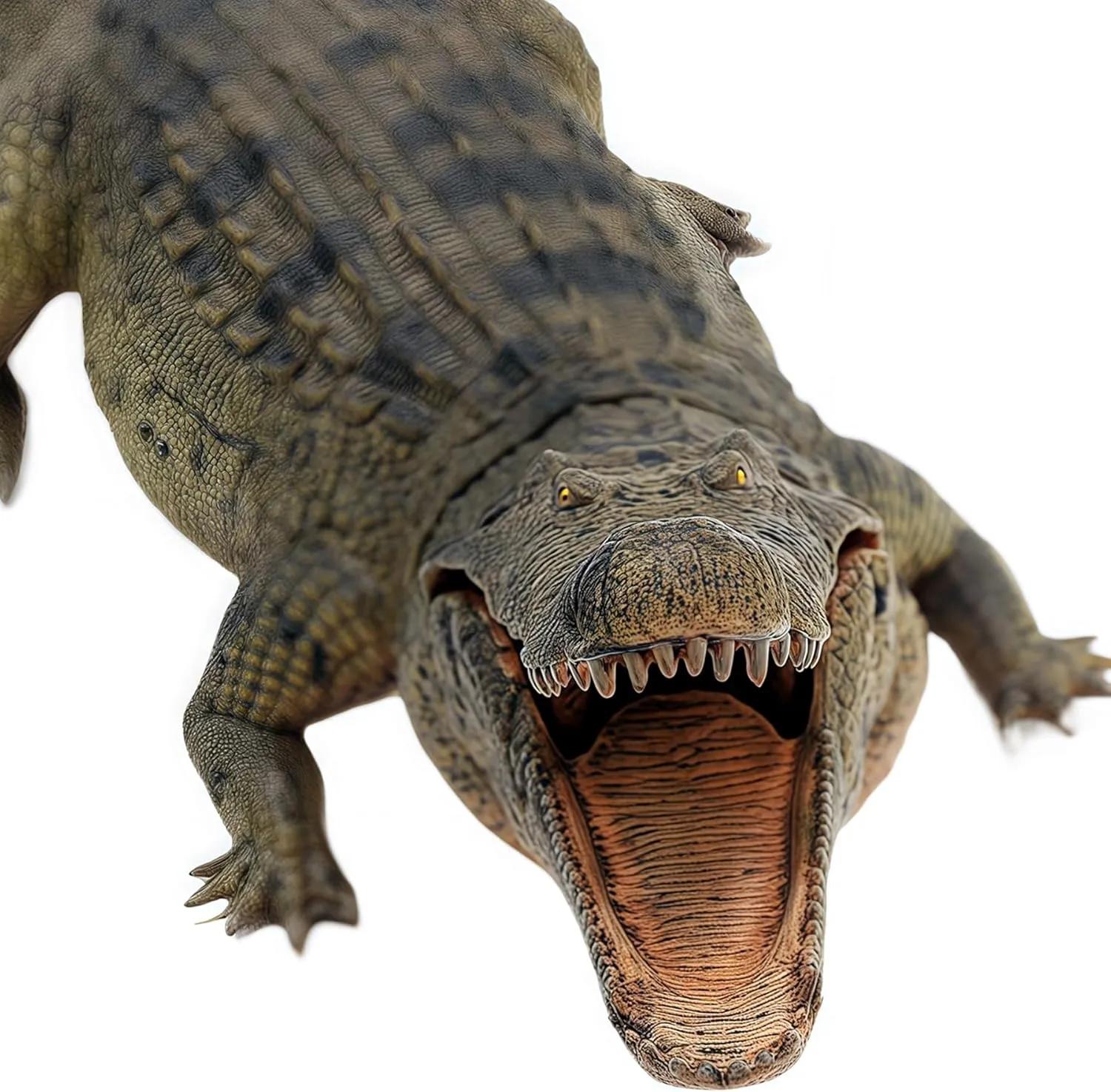 Crocodile Animal Toy for Kids, Alligator with Moveable Jaw Toy Figure, 15 inches Lenght Natural World Aligator Action Figures Wildlife Crocodile Cayman Figurine, Gift or Collect for Kids