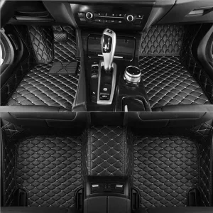 Custom Making Car Floor Mats for 99% Audi e-tron,A1,A3,A4, A5,A6,A7,A8,TT,R8,RS3,RS4,RS5,RS6,RS7,S1,S3,S4,S5,S6,S7,S8,Q2,Q3,Q5,Q7,Q8,SQ3,SQ5,RSQ8 2000-2023 (Black White)