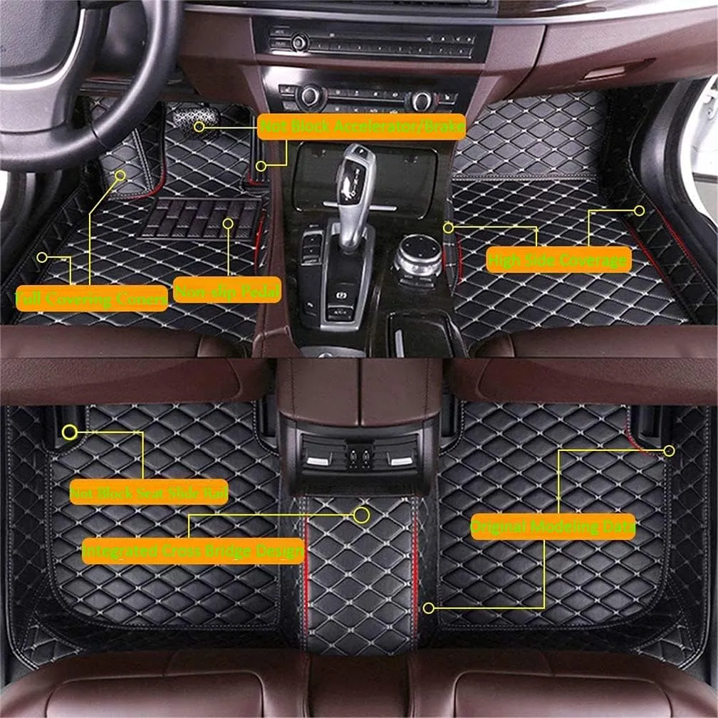 Customized Car Mats are Suitable for Déesse DS 7 / 2018-2020 Year Waterproof Lining Full Set of Environmentally Friendly Flooring (Blue,DS 7 / 2018 Year)