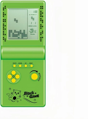 CZT Nostalgic Cube Game Console Big Screen Built-in Retro 999 in 3 Block Game Indoor/Outdoor Handheld Console Portable Electronic Brick Games Children/Students/Boyfriends