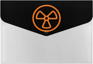 Dangerous Nuclear Radiation Accordion File Organizer with 6 Pockets A4 Letter Size Paper Document Folder Bag