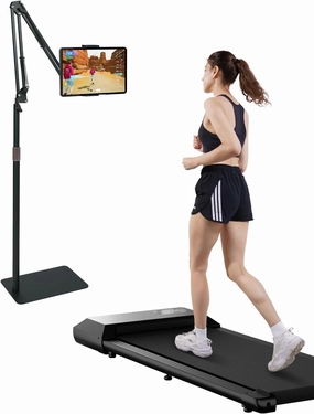 DeerRun Walking Pad 2 in 1 Under Desk Treadmill, 2.5HP Low Noise Walking Pad Running Jogging Machine with Remote Control for Home Office, Lightweight Portable Desk Treadmill Installation Free