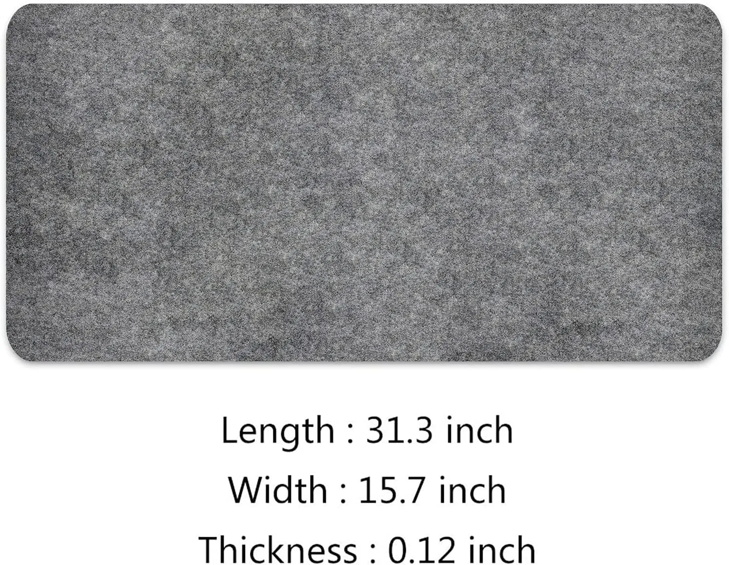 Desk Pad, Desktop Protector, Non-Slip 0.12 Inch Thick Large Gaming Mouse Pad, Felt Desk Mat, Writing Mat for Office and Home (31.3" x 15.7", Gray)