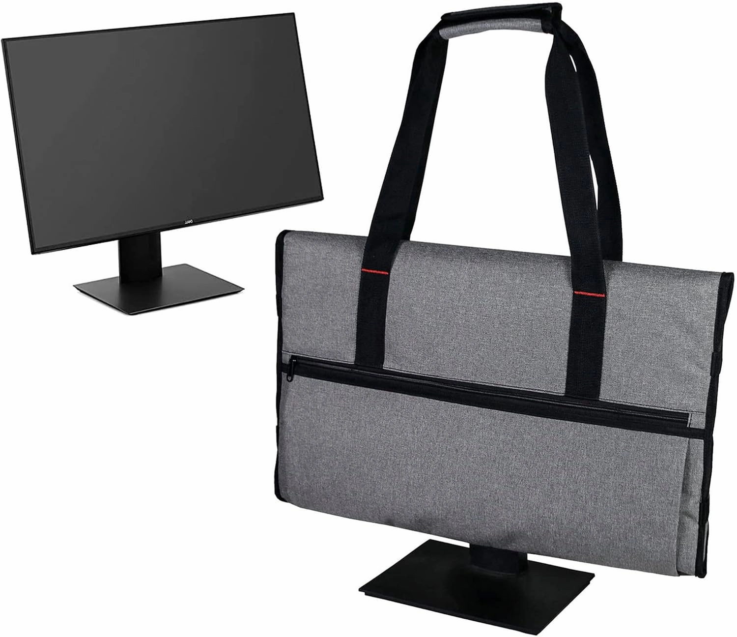 Desktop Computer Monitor Portable Carrying Case Padded Travel Bag for Universal 24" Monitors LCD Screens/TVs with Accessories Pockets Shoulder Strap