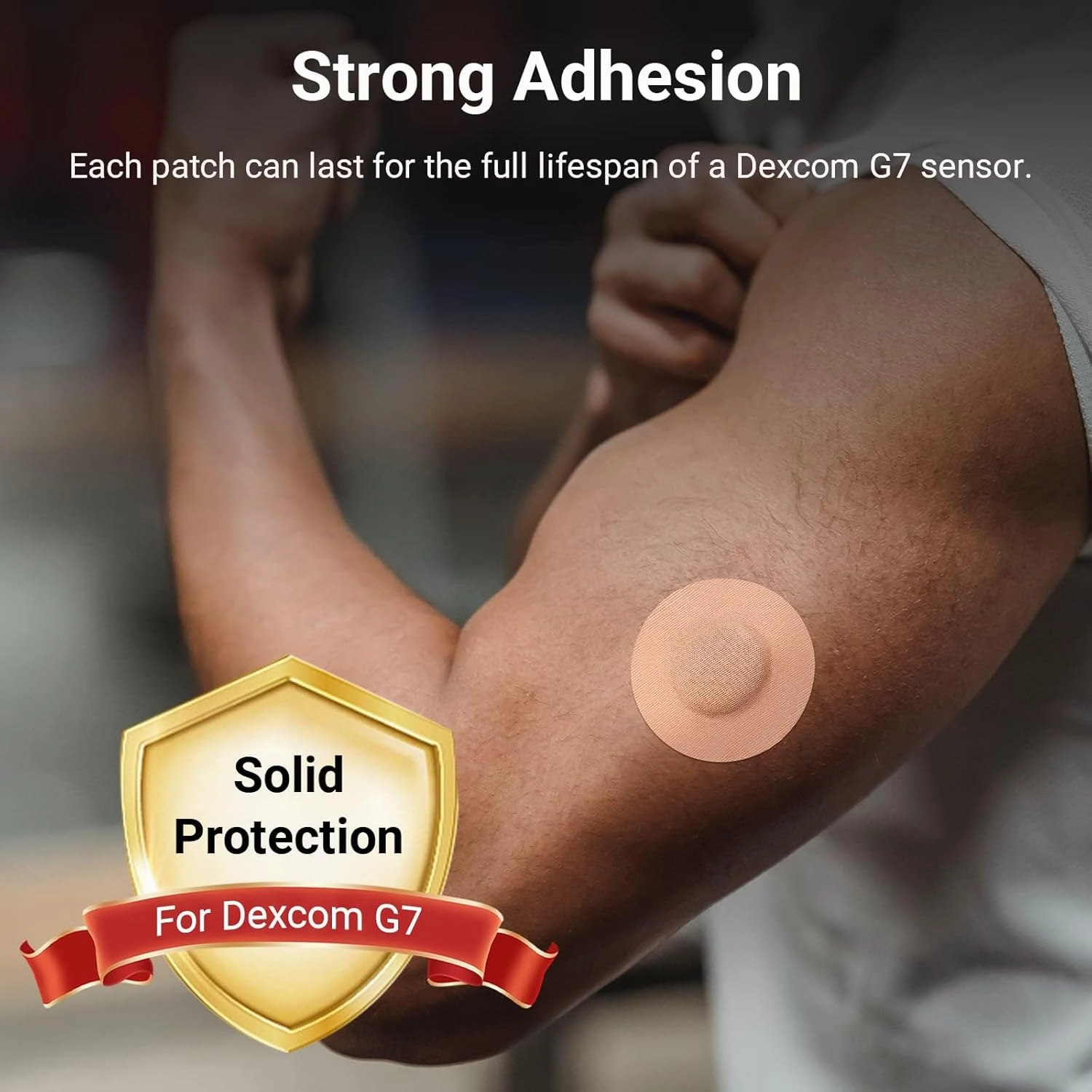 Dexcom G7 Over Patches - Waterproof 25-Pack Dexcom Stelo & G7 Over Patches with Reusable Hardshell Cover, Latex-Free, Hypoallergenic, Long-Lasting, Breathable (TAN)