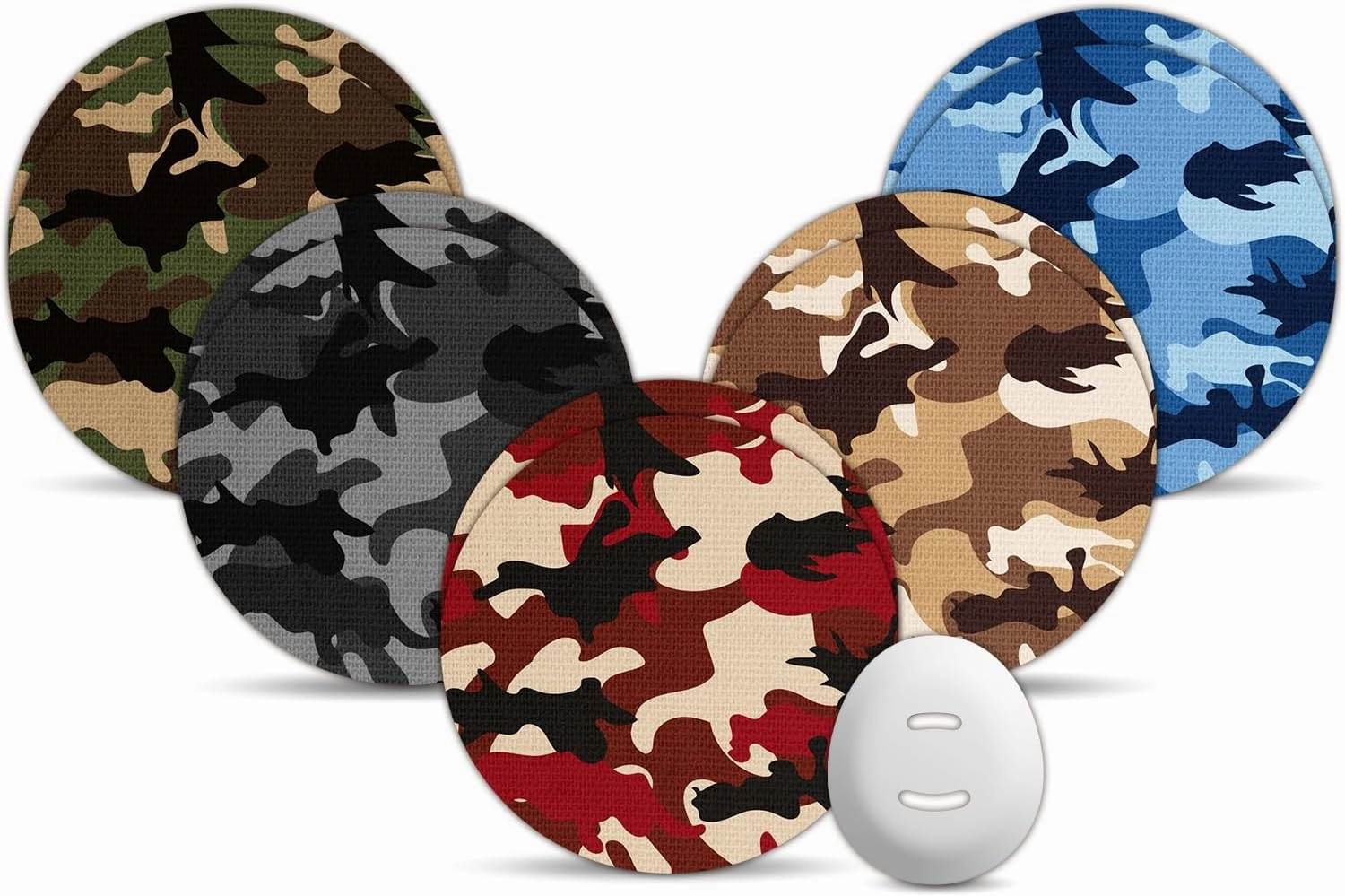 Dexcom G7 Over Patches, Amolyfe 10-Pack Dexcom Stelo Overpatches, Bump-Proof with Hard Cap, Waterproof, Breathable, Medical Adhesive, 10-14 Days CGM Protection (Pink Camo)