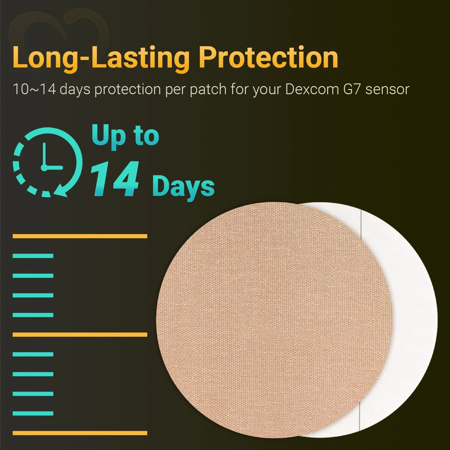 Dexcom G7 Overpatches, 20 pcs Dexcom G7 & Stelo Adhesive Patches Waterproof, 1 pc Reusable Protective CGM Sensor Cover, Breathable, Long-Lasting, Hypoallergenic, No Residue on Dexcom (TAN)