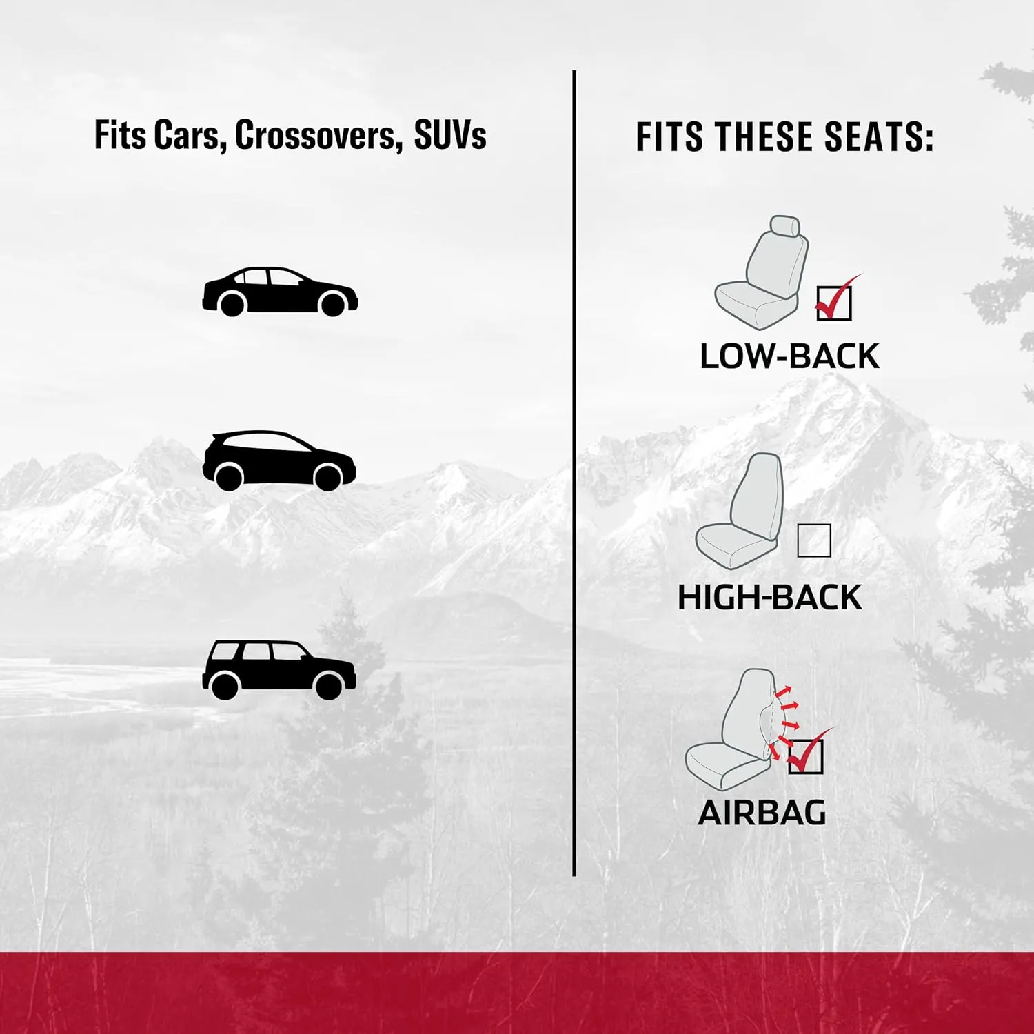DICKIES 3-Piece Petersen Seat Covers, Vegan Leather Seat Covers for Cars, Trucks, SUVs — Black