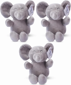 Dimple Baby Elephant Stuffed Animal Toy - Plush Baby Elephant Toy Gift - Cuddly Stuffed Toys for Children, Boys, Girls - Gift for Birthday, Baptism, Baby Shower, Great for Toddlers, Ages 0 - Up(3 Set)
