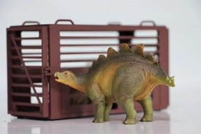 Dino Dream 1:30 Scale Stegosaurus Baby Cage Model Dinosaur Collector Animal Figure Decor Gift
