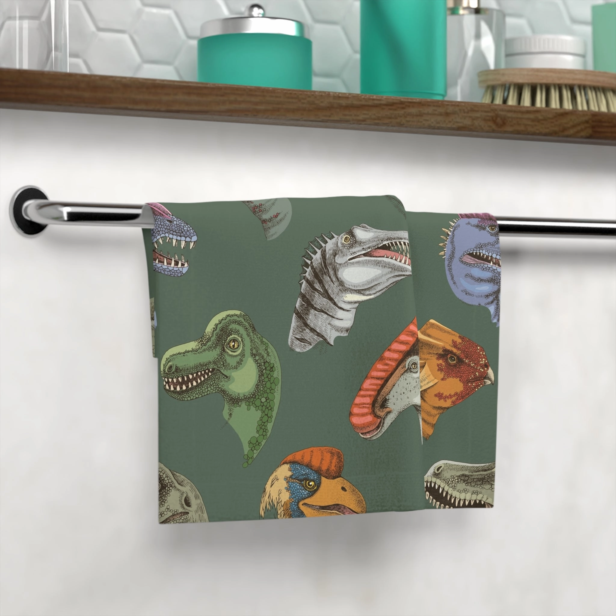 Dinosaur-Themed Face Towel - Fun & Unique Bath Accessory for Kids