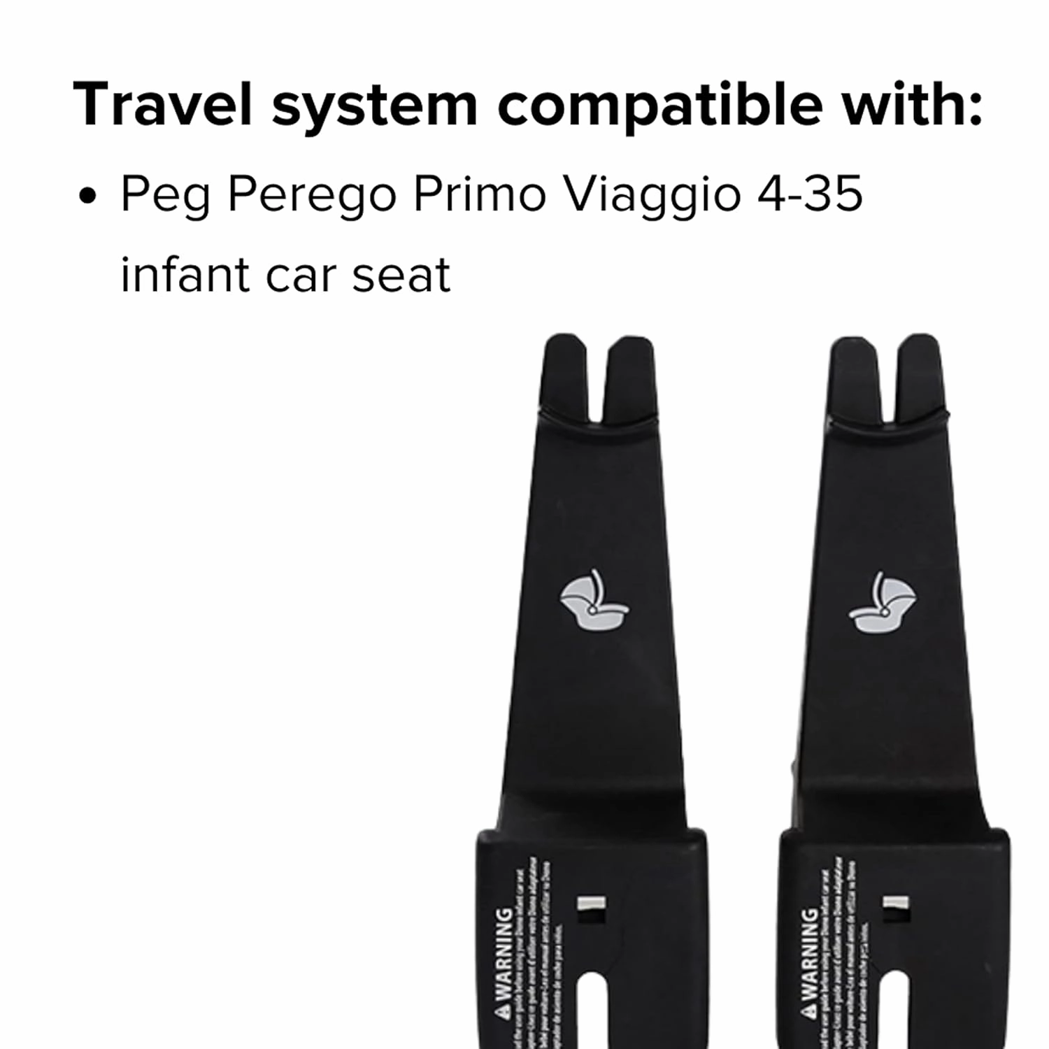 Diono Quantum Car Seat Adapter, Compatible with Peg Perego Infant Baby Car Seats, Durable, Attachment for Travel System (Pack of 2)