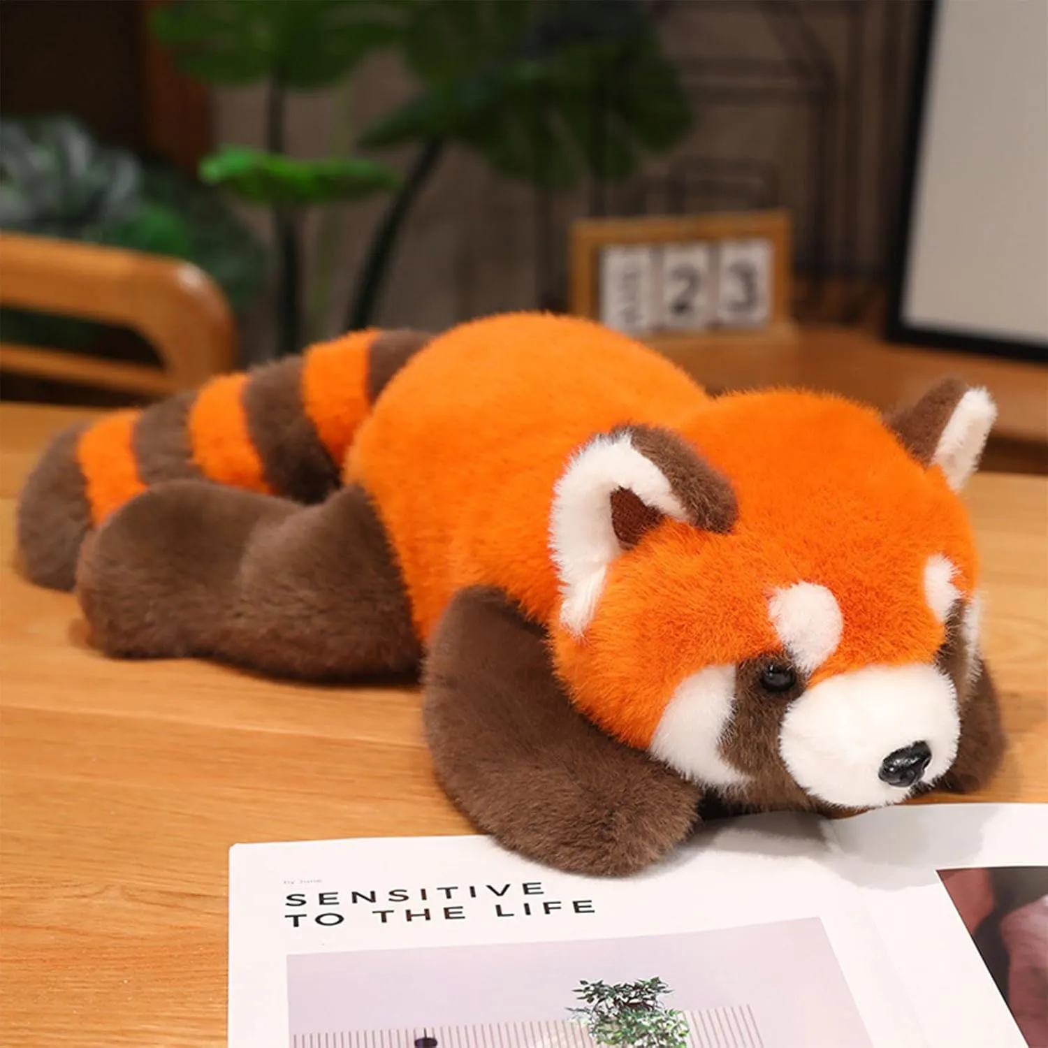 Ditucu Weighted Stuffed Animal 1.8 lbs Red Panda Plush Toys Cute Soft Plushies Gifts for Kids 25 inch