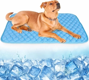 Dog Cooling Mat Self Cool Pad for Dogs and Cats, Washable Portable Pet Sleeping Pad for Summer,Blue X-Large 47.2" *27.6"