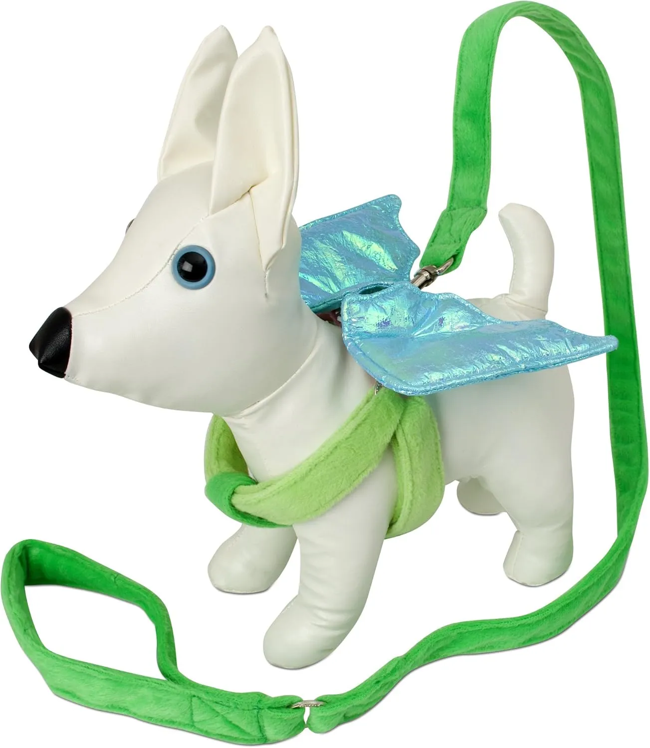 Doggles Winged Step in Dog Harness with Leash, Dragon, Green, Extra Small