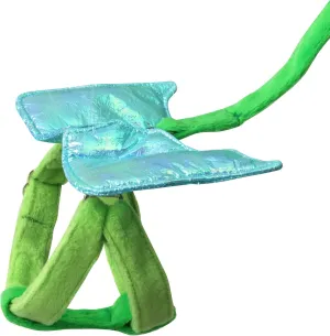 Doggles Winged Step in Dog Harness with Leash, Dragon, Green, Extra Small
